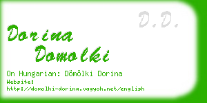 dorina domolki business card